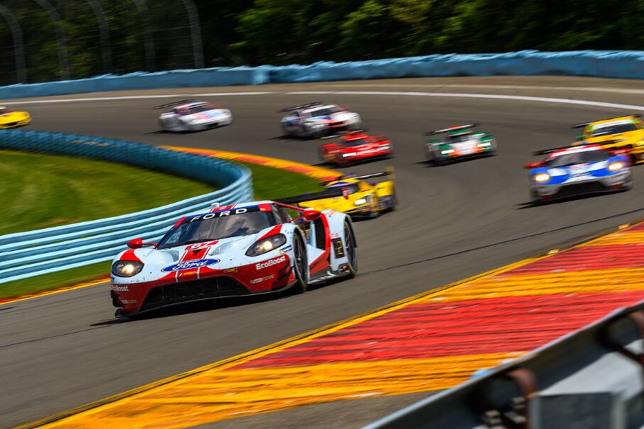 The No. 67 Ford GT of Richard Westbrook and Ryan Briscoe found their way to the podium in third. The No. 67 Ford GT of Richard Westbrook and Ryan Briscoe found their way to the podium in third.
